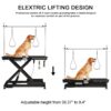 Super Deluxe Electric Pet Grooming Table, 110V / 220V Professional Groomer Recommend Height Adjust From 8 Up To 36" - Black - Image 15