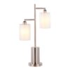 Cannes - Contemporary Table Lamp - Nickel / White - Image 2