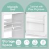 20" Bathroom Vanity With Sink, Freestanding Cabinet With Door Shelf And Adjustable Shelf, And Ceramic Construction - White - Image 5