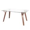 Folia - Mid-Century Modern Dining Table - Walnut / Clear - Image 3
