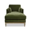 Knox - Modern Farmhouse Chaise Lounge Chair - Olive Green - Image 3