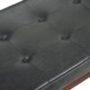 Pierce - Mid Century Ottoman Bench - Distressed Black - Image 2