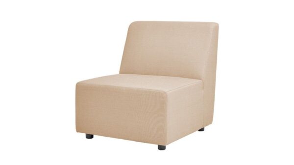 Cleo - Modular Upholstered Deep Seating Patio Armless Chair Axroma Olefin - Almond Beige