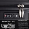 Expandable Hardshell Suitcase Double Spinner Wheels Pp Luggage Sets Lightweight Durable Suitcase With Tsa Lock, 3 Piece Set (20/24/28) - Black - Image 3