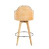 Ahoy - Contemporary Fixed Height Counter Stool With Swivel With Round Footrest (Set of 2) - Natural / Cream - Image 5