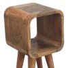 Extra Mini Minimalist Open Curved Bedside Table - Oak - Image 2