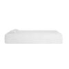 Modern Floor Sofa With 2 Pillows, Convertible Teddy Fabric Foam Filled Sleeper Sofa Bed, Full Size Folding Mattress For Living Room Guest Bed, Playroom, No Assembly Required - Beige - Image 16