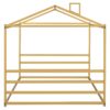 Queen Metal House Shape Platform Bed - Gold - Image 8