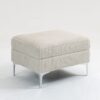 Modular Sectional Sofa Square Ottoman Module, Storage Ottoman Footrest - Beige - Image 3