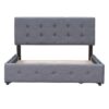 Queen Size Upholstered Platform Bed With Classic Headboard And 4 Drawers, No Box Spring Needed - Dark Gray - Image 3
