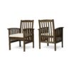 Casa - Acacia Dining Chair Set With Cushions, 2 Pieces - Gray / Cream - Image 2