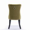 Nikki - Modern, High-End Tufted Solid Wood Contemporary Velvet Upholstered Dining Chair With Wood Legs Nailhead Trim (Set of 2) - Olive Green - Image 7