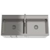 Shaker - Modern Wide Laundry Cabinet With Faucet And Stainless Steel Sink - White - Image 8