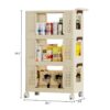 3 Tier Collapsible Cart With Locking Wheels For Every Room - Cream - Image 3
