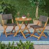 Evergreen - Outdoor Dining Set With Dining Table And 2 Chair - Brown - Image 5