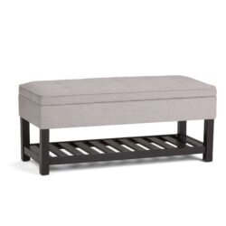 Cosmopolitan - Storage Ottoman Bench With Open Bottom - Cloud Gray