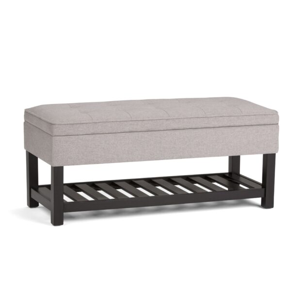 Cosmopolitan - Storage Ottoman Bench With Open Bottom - Cloud Gray