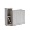 Bar Cabinet, Wine Bottle Storage Display Kitchen Cabinet, Holds 4 Wine Bottles - White Oak - Image 3