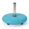 Stylish Round Wheelie - Umbrella Base With Stainless Steel Holder - Teal Concrete - Image 9