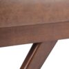 Chanelle - Mid Century Ottoman Bench - Distressed Umber Brown - Image 7