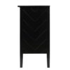 Vintage Style 2 Door Wooden Sideboard Cabinet For Living Room, Dining Room, Or Office - Black Wood - Image 7