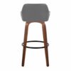 Daniella - Contemporary Fixed Height Barstool With Swivel And Round Footrest (Set of 2) - Walnut / Gray - Image 5