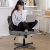 Armless Office Desk Chair No Wheels - Gray - Image 15