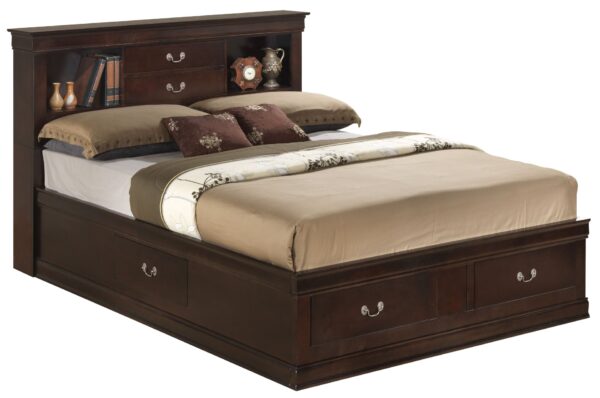 Louis Phillipe - Full Storage Bed - Cappuccino