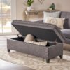 Juliana - Stylish Storage Ottoman With Extra Seating - Gray - Image 3