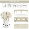 10'X20' Folding Canopy With 6 Removable Sidewalls Outdoor Event Shelter UPF 50+ Gazebo Portable Tents For Parties Beach Camping Wedding Ez Pop Up Canopy - Beige - Image 2