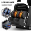 Massage Chair Recliner With Zero Gravity With Full Body Air Pressure - Black - Image 3