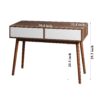 Rustic Entryway Console Table With Carved Panel Drawers And Wood Legs - Natural - Image 3