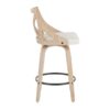 Charlotte - Farmhouse Counter Stool (Set of 2) - White Washed / Cream - Image 3