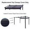 Replacement Canopy Top Fabric For 10X10 Ft Outdoor Patio Retractable Pergola Sunshelter Pergola Canopy - Gray - Image 6