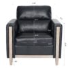 1 Seater Sofa For Living Room - Black - Image 5