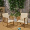 Casa - Acacia Club Chair Coastal Classic Outdoor Seating - Brown - Image 4