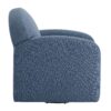 Eddie - Modern Swivel Chair With 360 Degree Functionality In Hemp Like Fabric - Blue - Image 13