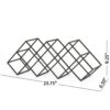 Modern Industrial Tabletop Wine Rack With 7 Bottle Holders - Black - Image 2