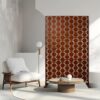 Outdoor / Indoor Privacy Screen Metal Privacy Screen, Freestanding Decorative Privacy Screen For Deck Balcony Patio - Rust Red - Image 15