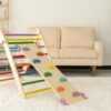 Gardenia - Pikler Triangle Set Montessori Toddler Climbing Toys Indoor, 2 Piece Baby Climbing Gym Indoor Playground - Natural Wood - Image 2