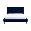 Dillon - Velvet Platform Bed Queen Size - Blue - Image 2