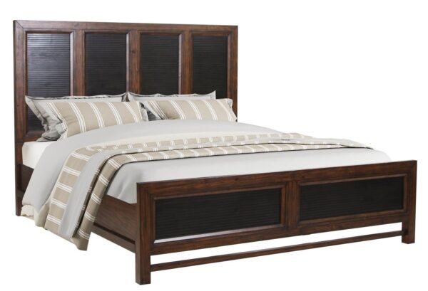 Branson - Queen Size Panel Bed, Two Tone - Brown