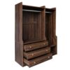 Open Wardrobe Storage For Bedroom - Brown - Image 3