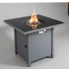 Durable Construction Outdoor Fire Pit Table With Lid - Gray - Image 3