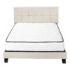 Queen Size Bed, Upholstered, Transitional - Beige - Image 2
