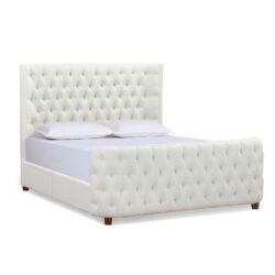 Brooklyn - Queen Tufted Panel Bed Headboard And Footboard Set - Antique White