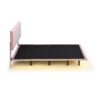 Queen Size Upholstered Bed With Sensor Light And Headboard, Floating Platform Bed - Pink - Image 2