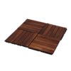 10 Piece Interlocking Deck Tiles Striped Pattern, Square Acacia Hardwood Outdoor Flooring For Patio, Bancony, Pool Side - Brown - Image 47