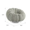 Lillie - Stripe Pumpkin Swivel Accent Chair - Black - Image 7