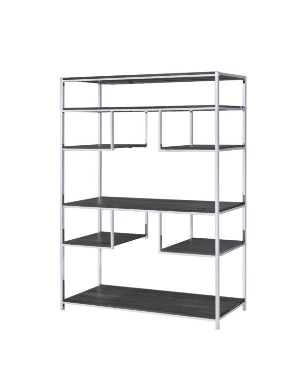 Vonara - Bookshelf - Chrome / Gray / Oak